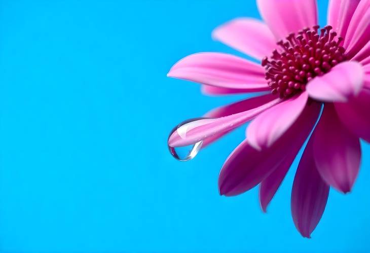 Vibrant Waters Droplet on Pink Floral Petals